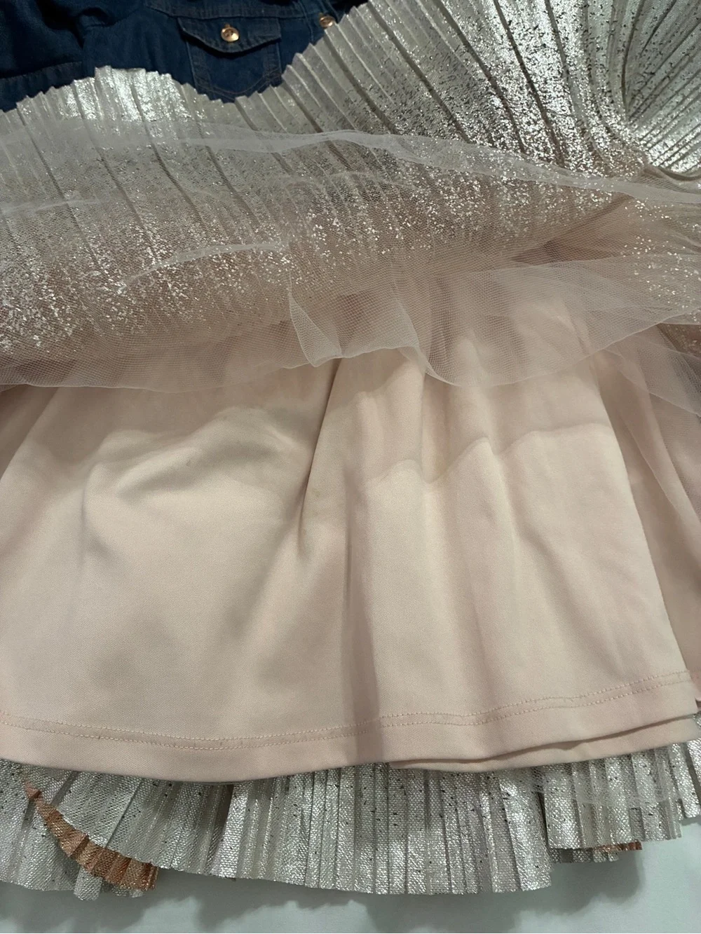 Lilt Denim & Rose Gold Tulle Size 5T Dress